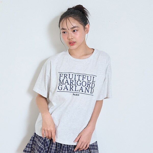 【GOODPRICE】【綿100％】3段ロゴ刺しゅうTシャツ