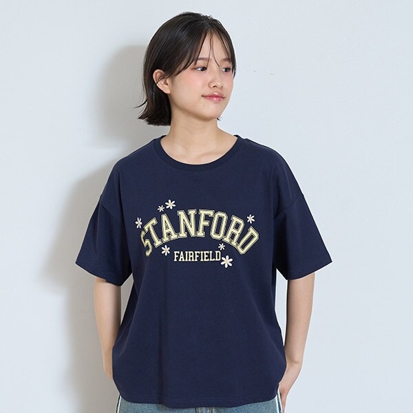 【GOODPRICE】【綿100％】フラワーカレッジTシャツ