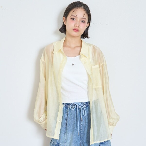 インナーつきシアーシャツ