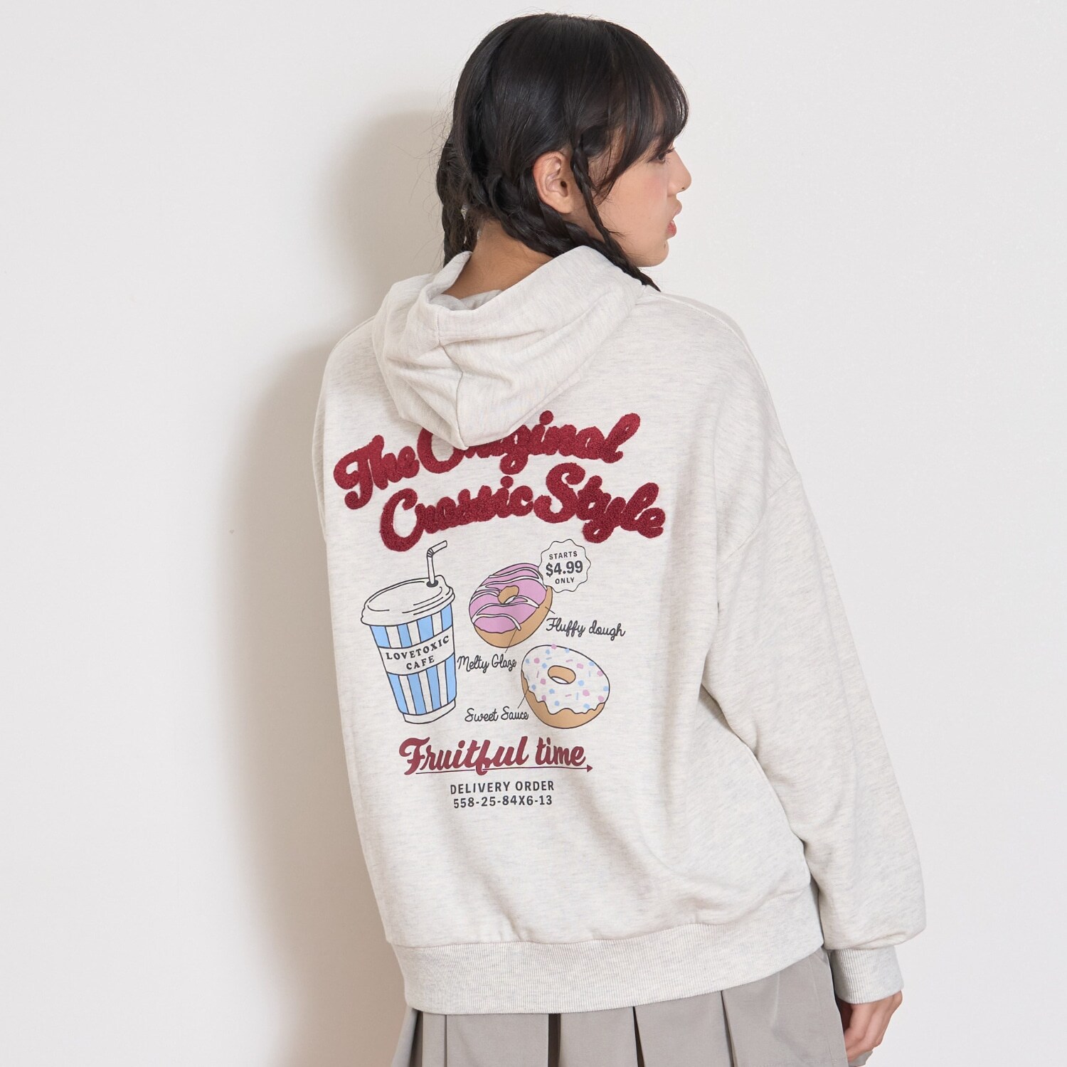 バックサガラルーズパーカ