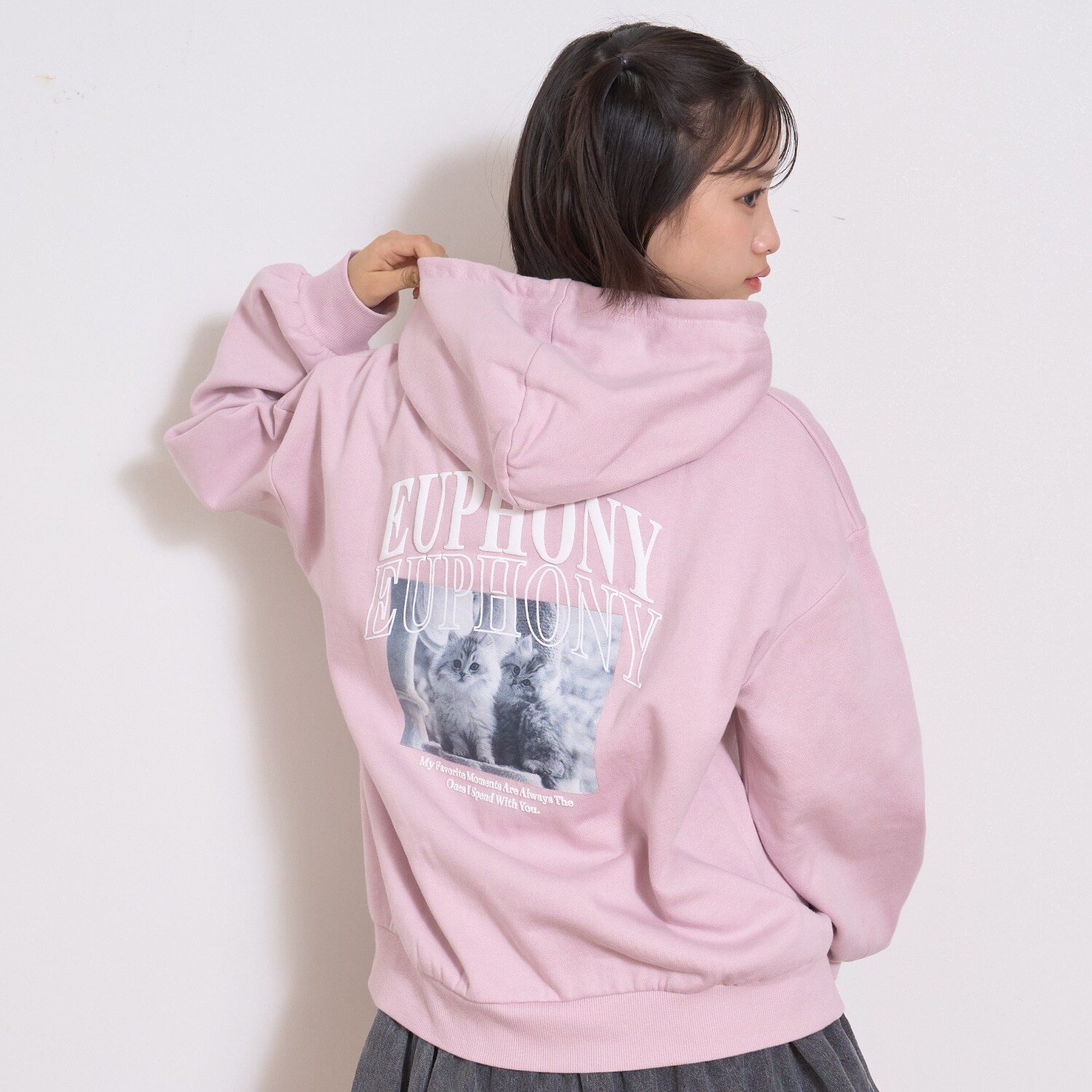 【綿100％】裏起毛フォトルーズパーカー