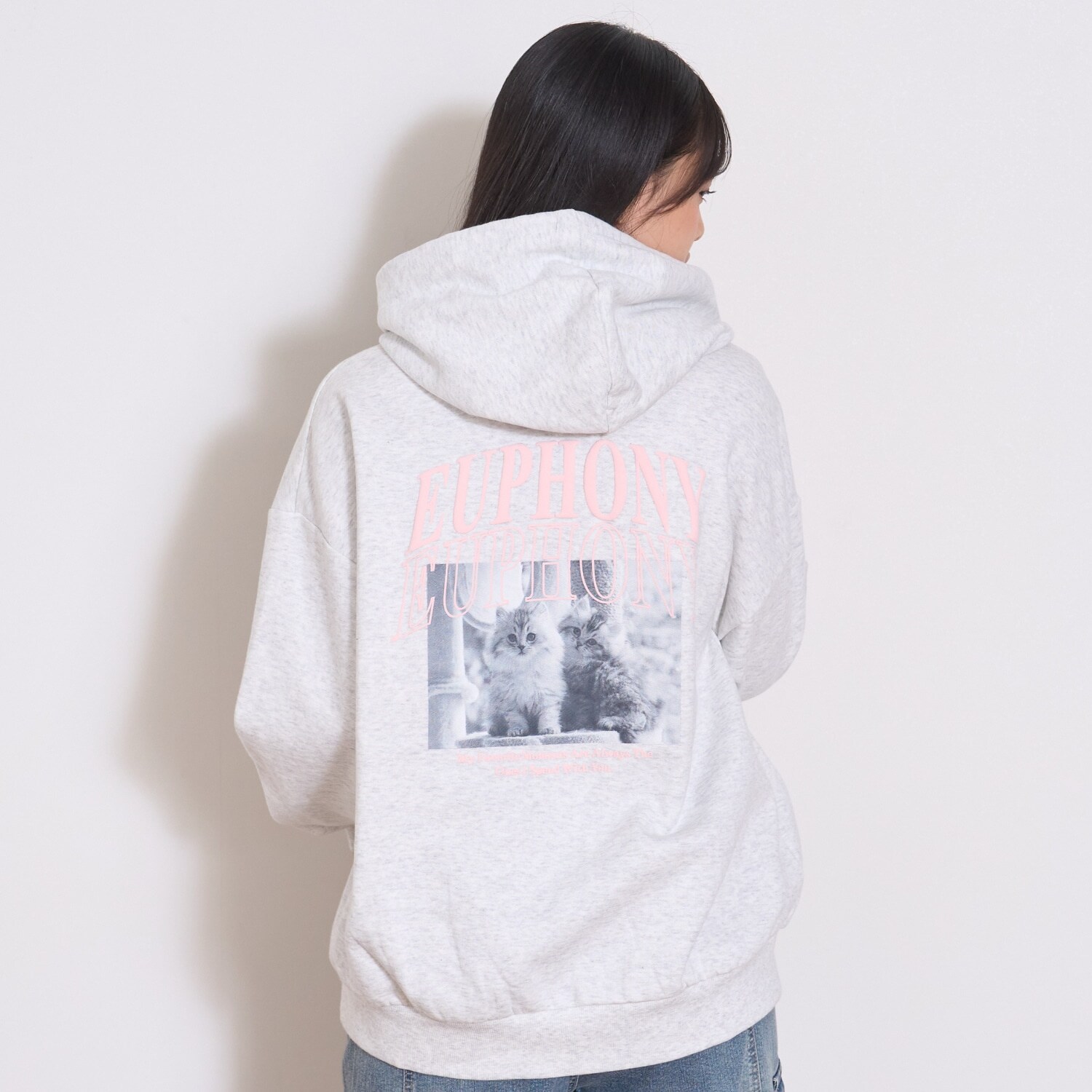 【綿100％】裏起毛フォトルーズパーカー