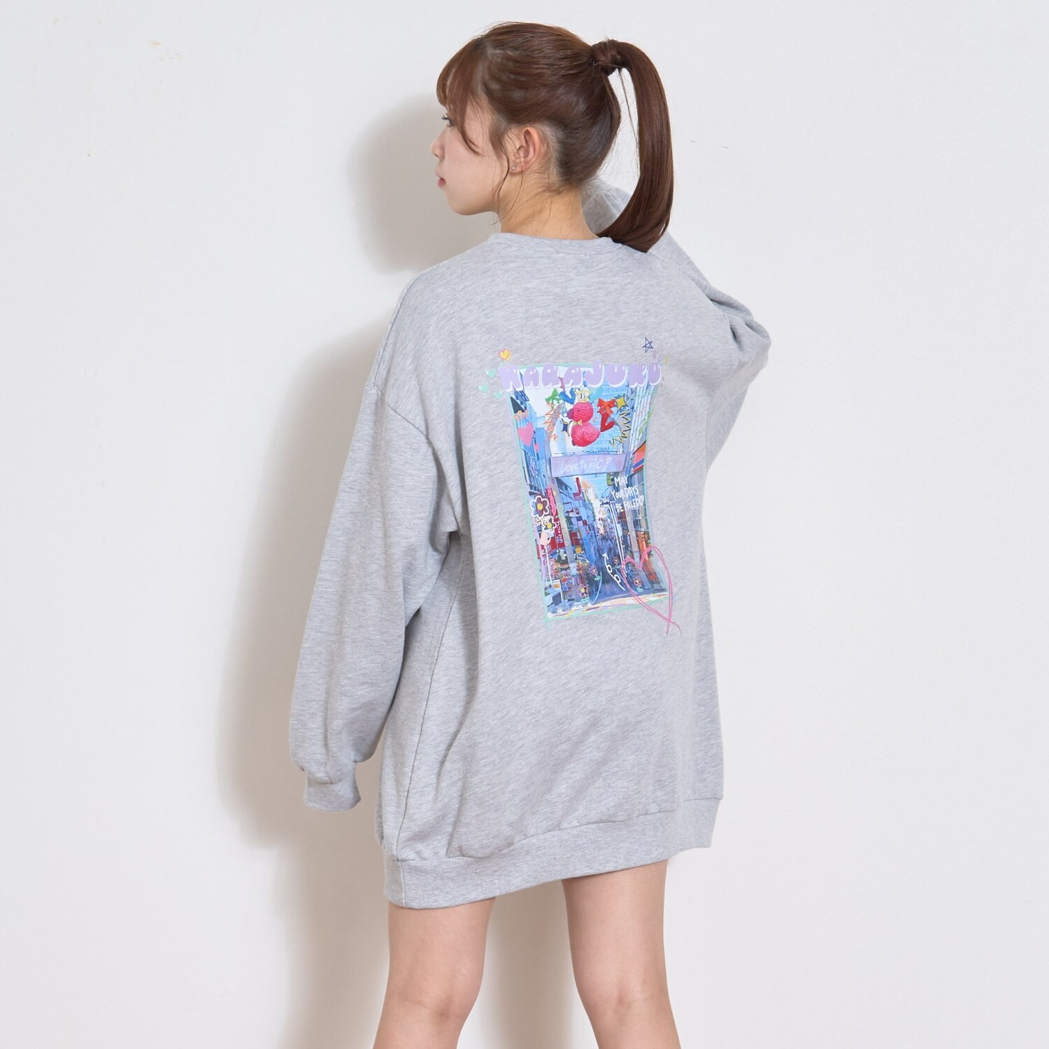 【裏起毛】フォトバックチュニックワンピース