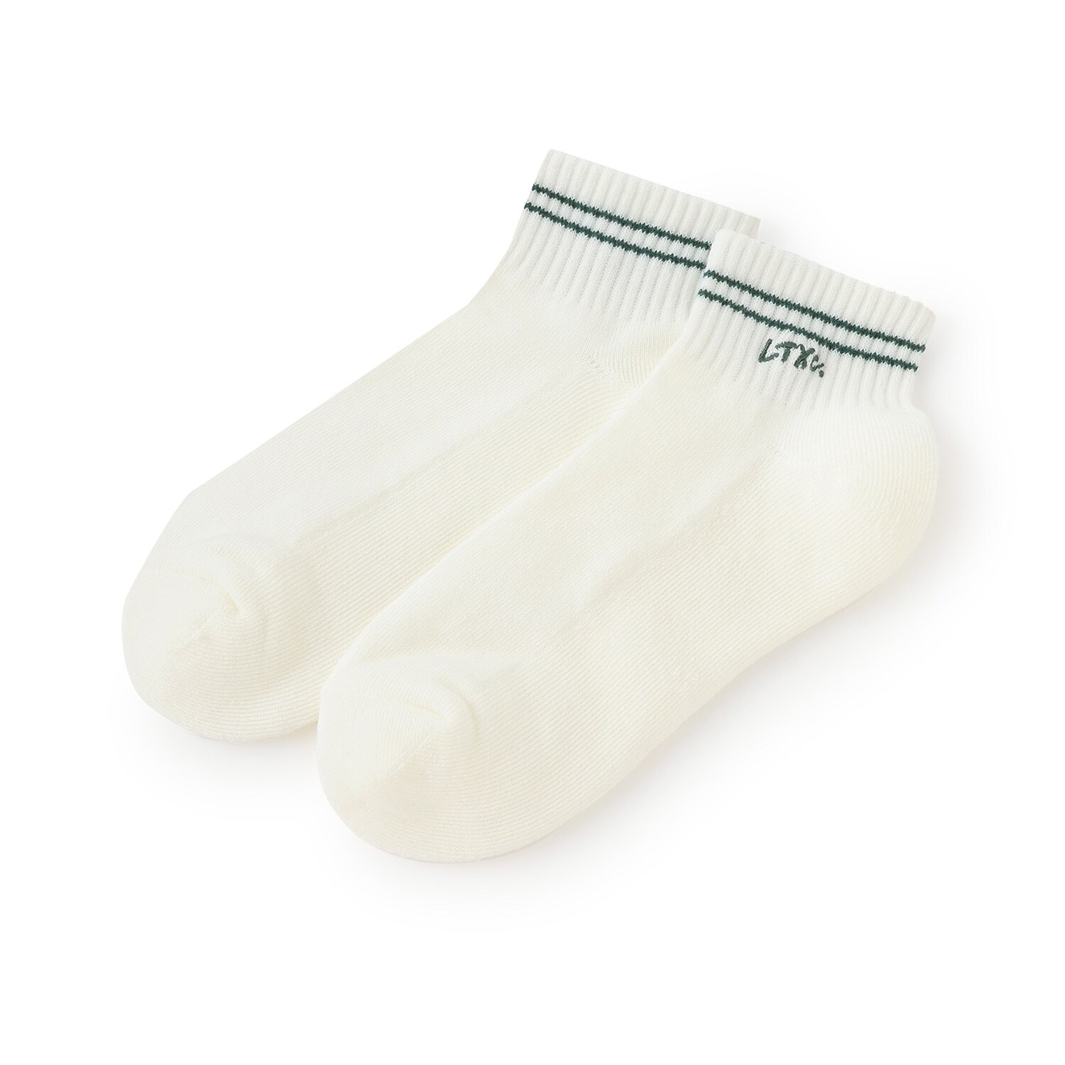 ロゴ刺しゅうクルブシ丈パイルソックス