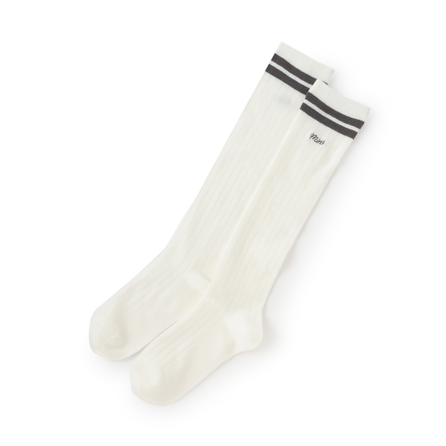 ラインリブハイソックス