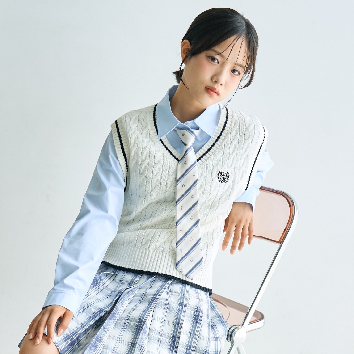 【卒服・セレモニー】【洗える】スクールニットベスト