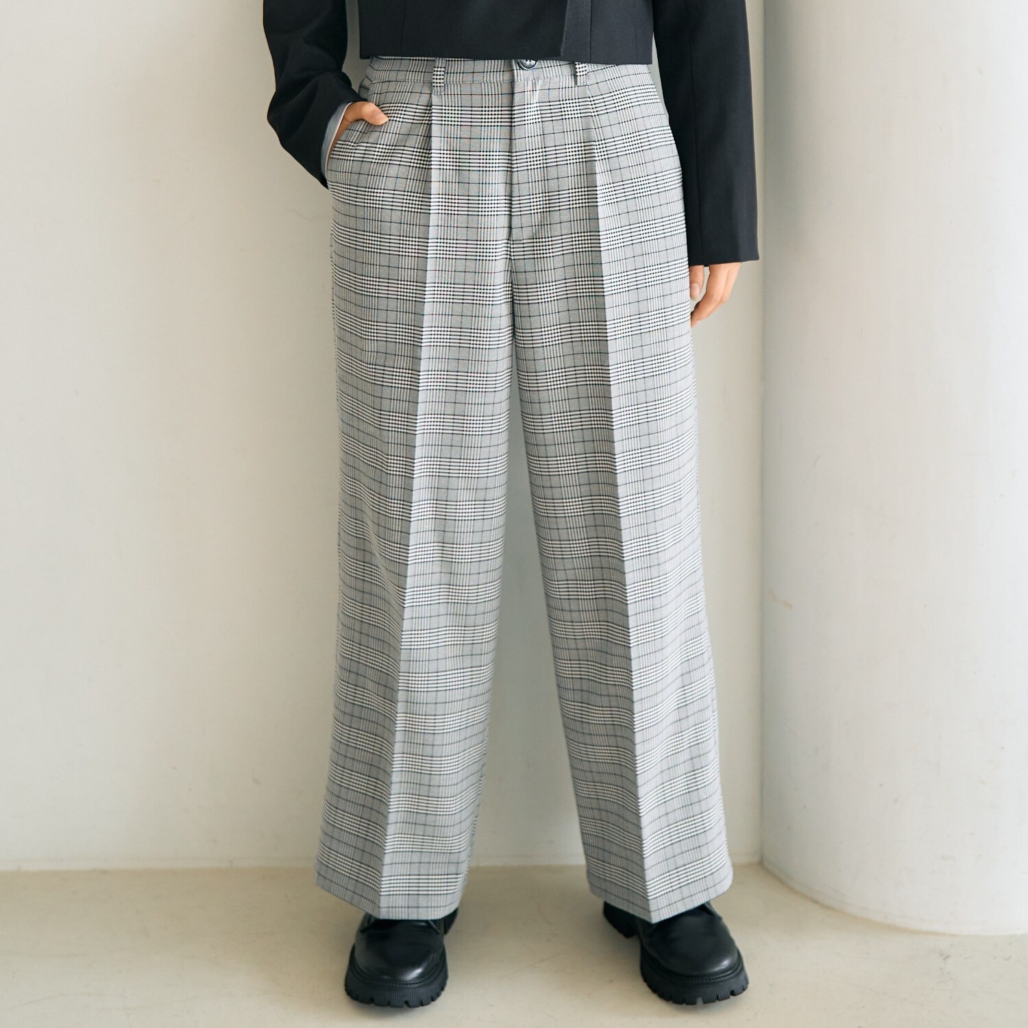 【卒服・セレモニー】タックワイドパンツ