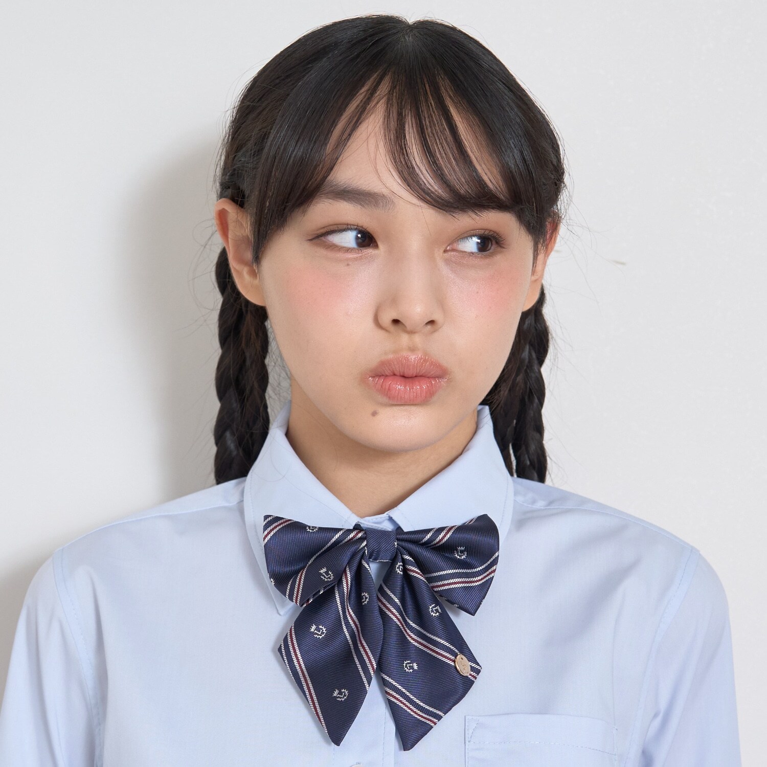 【卒服・セレモニー】レジメンタル柄リボンタイ