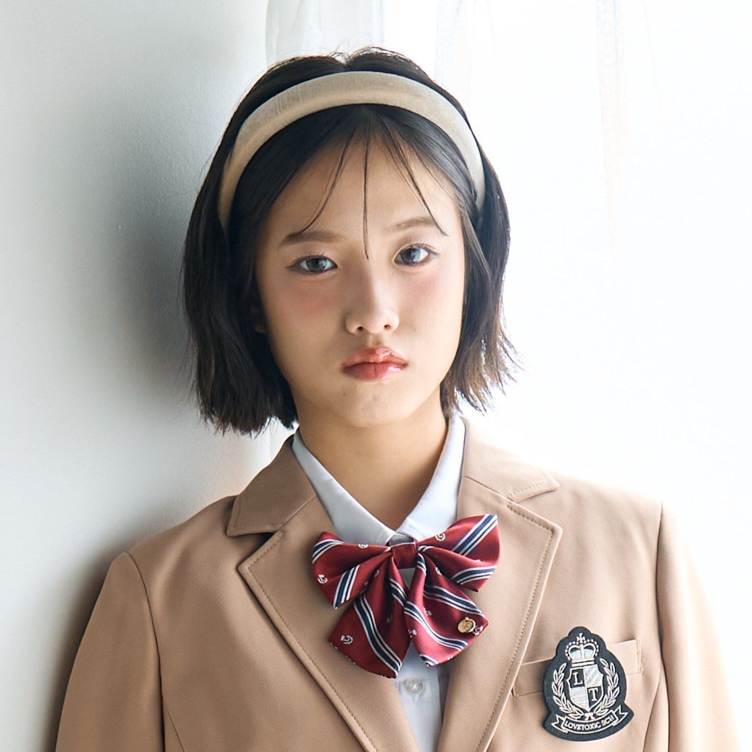 【卒服・セレモニー】レジメンタル柄リボンタイ