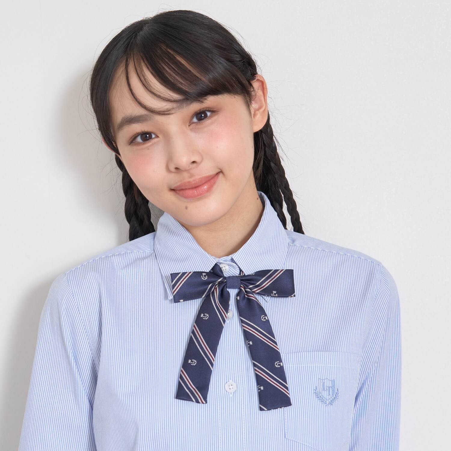 【卒服・セレモニー】レジメンタル柄細リボンタイ