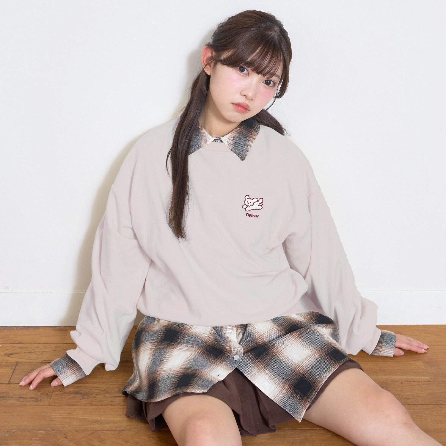 【秒かわトップス】アニマル刺しゅうベーシックトレーナー