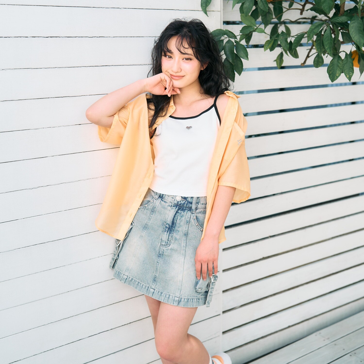 【抗菌防臭】カップつきパイピングキャミソール