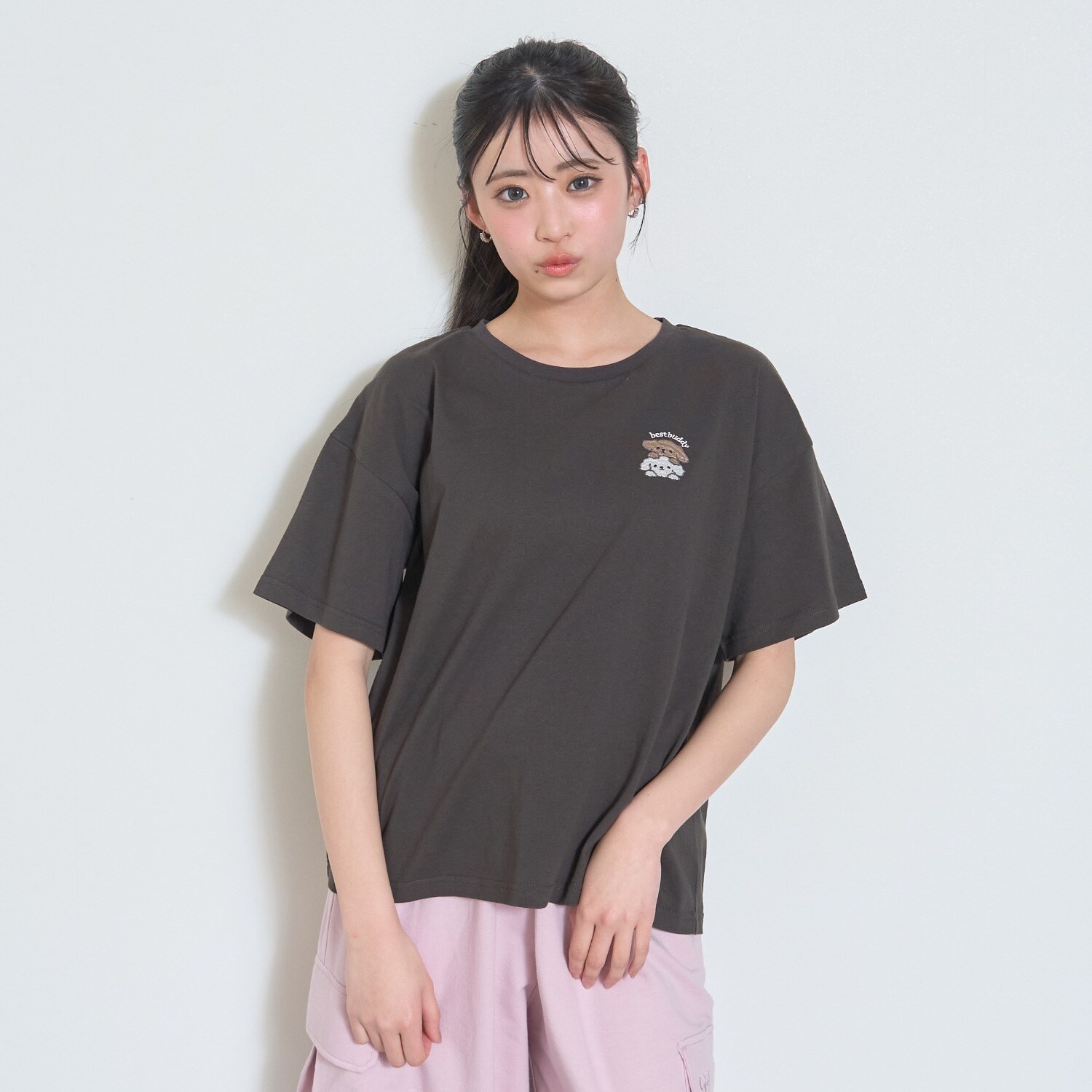 【綿100%】アニマルフレンズ4カットモチーフ半T