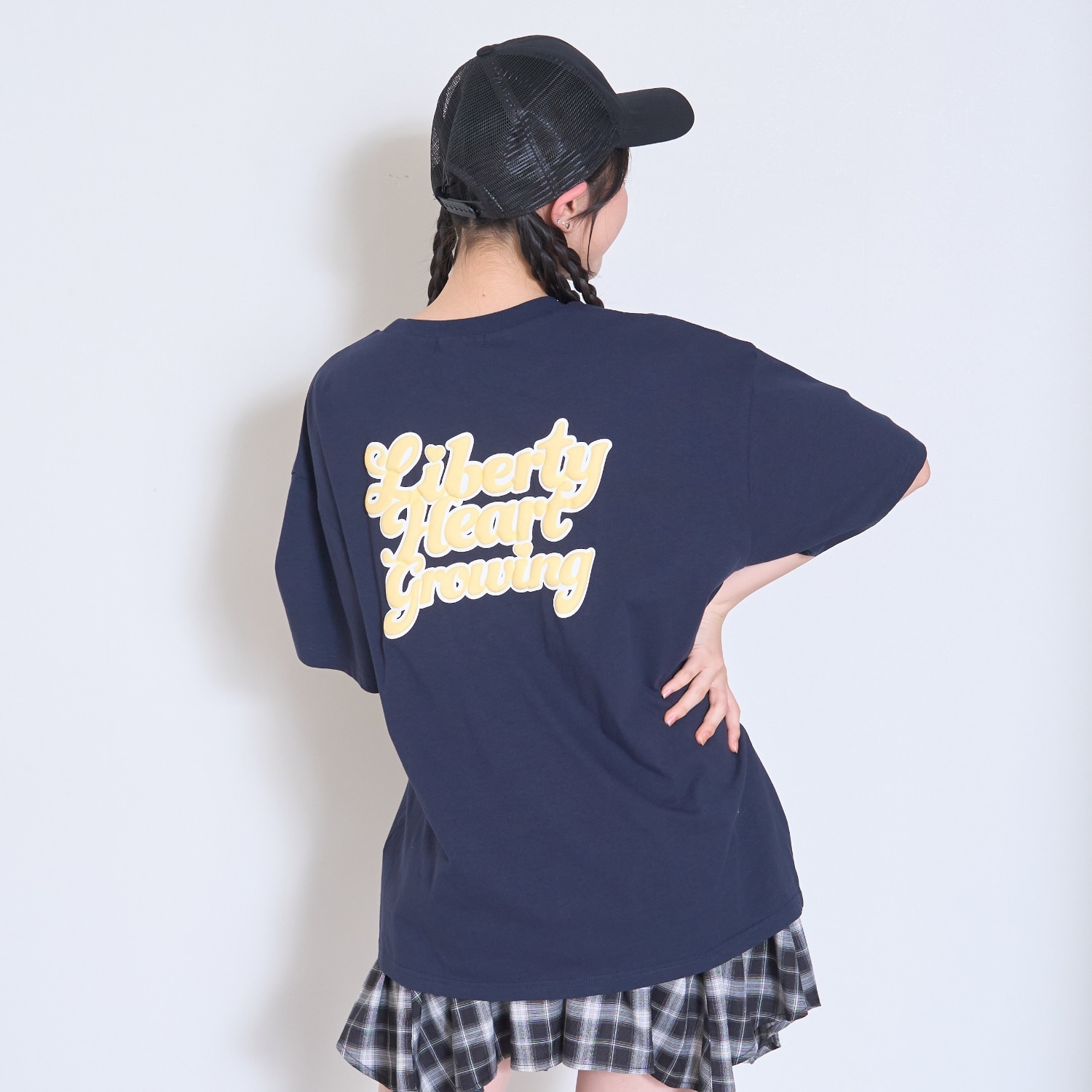 【綿100%】プックリバックロゴルーズ半T