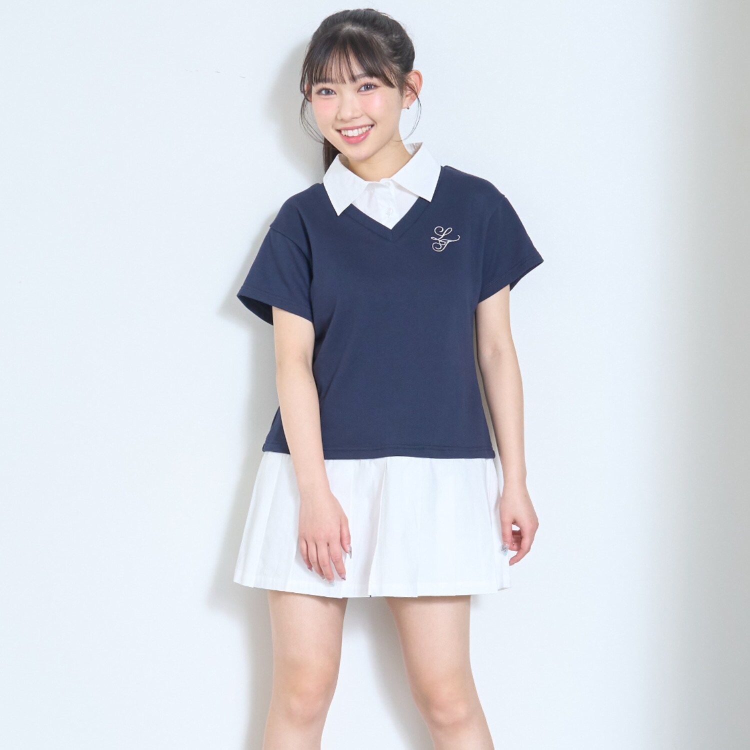 レイヤード風ワンピース