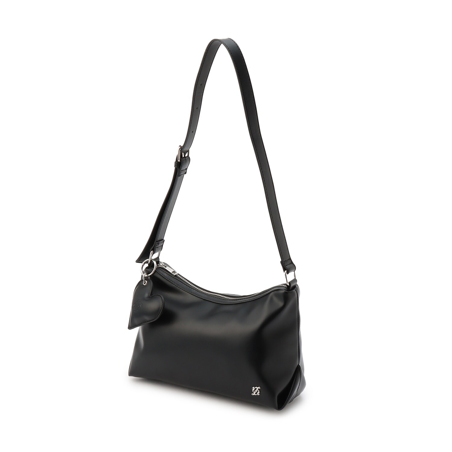 チャームつき合皮ショルダー