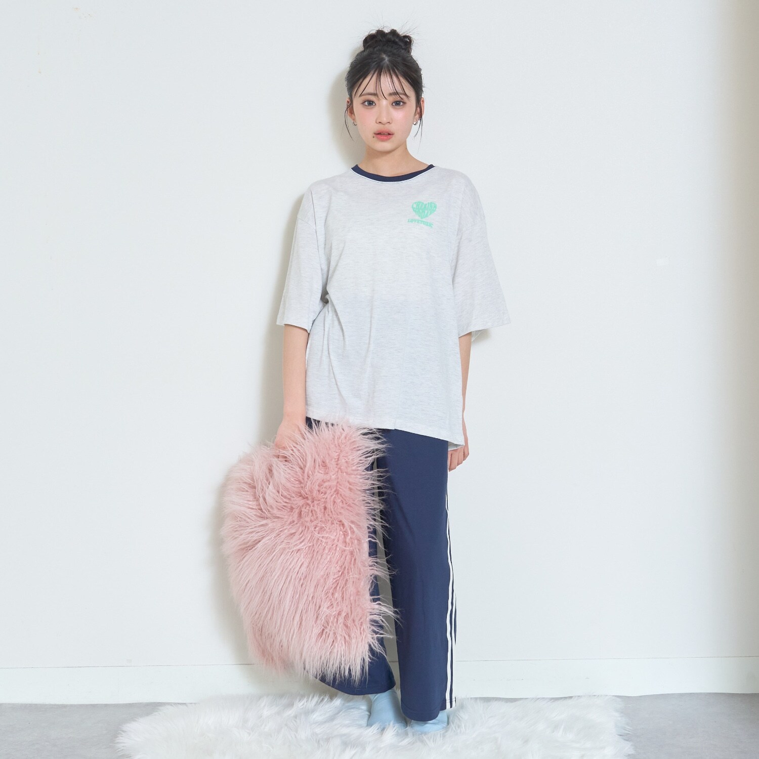 半袖バックプリントパンツリボンつき