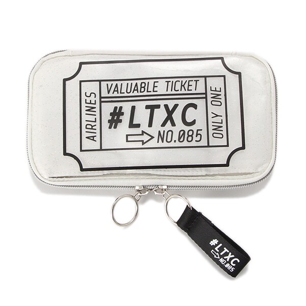 薄型ラメロゴポーチ