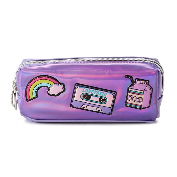 ワッペンWファスナーオーロラポーチ