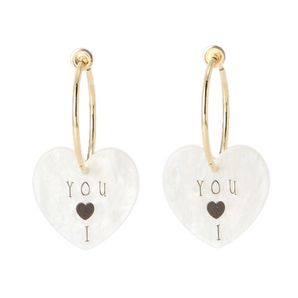 リングハートイヤリング