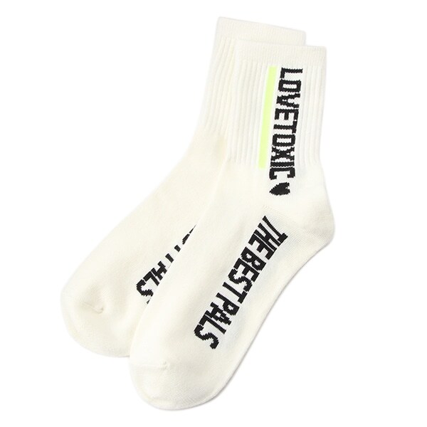 ラインロゴクルーソックス