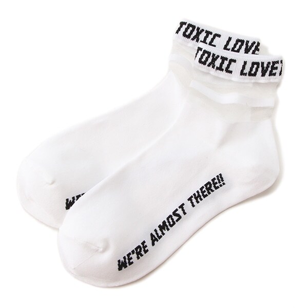 透ラインクルーソックス