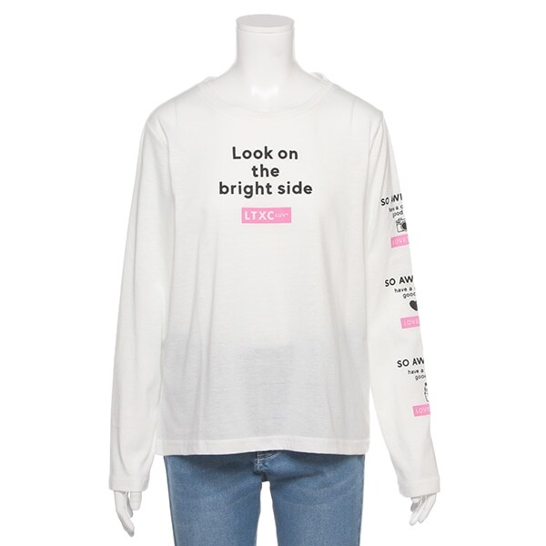 袖モチーフプリントTシャツ