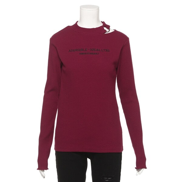 衿リングスリットリブTシャツ