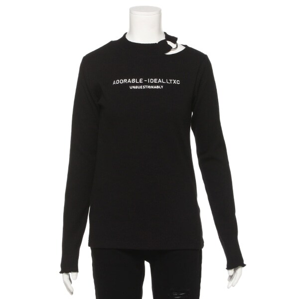 衿リングスリットリブTシャツ