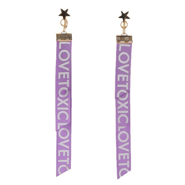 ロングロゴテープイヤリング