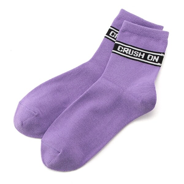 バイカラーラインクルーソックス