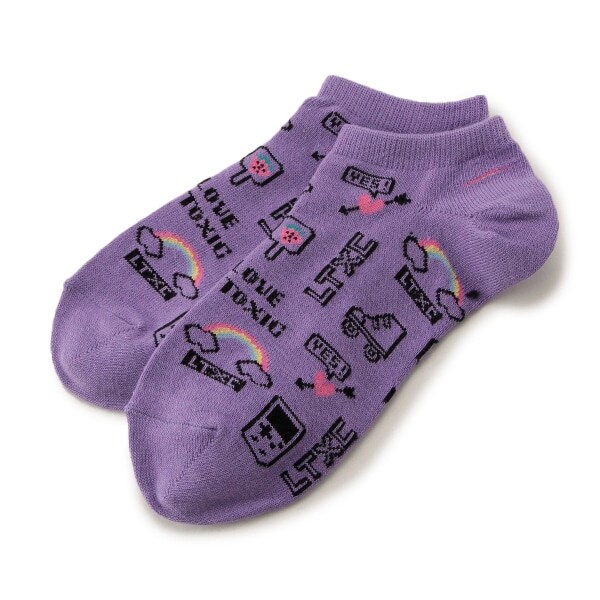 POP総柄スニーカーインソックス