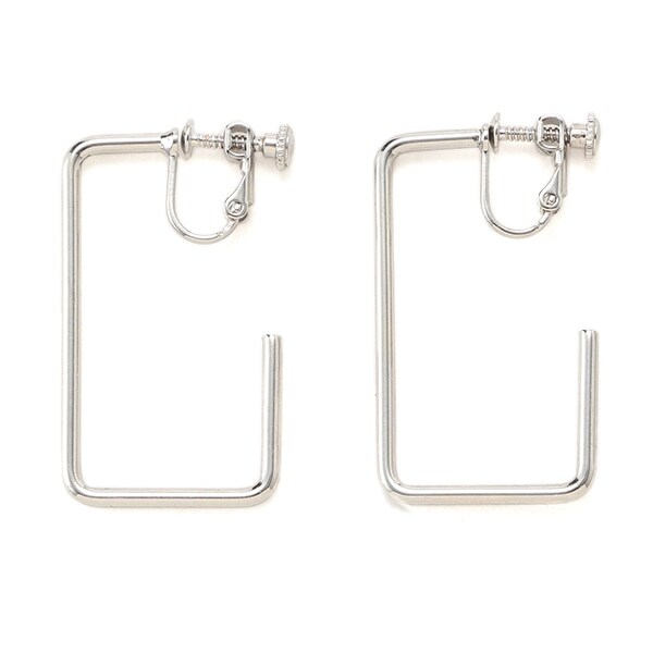 スクエアフープイヤリング