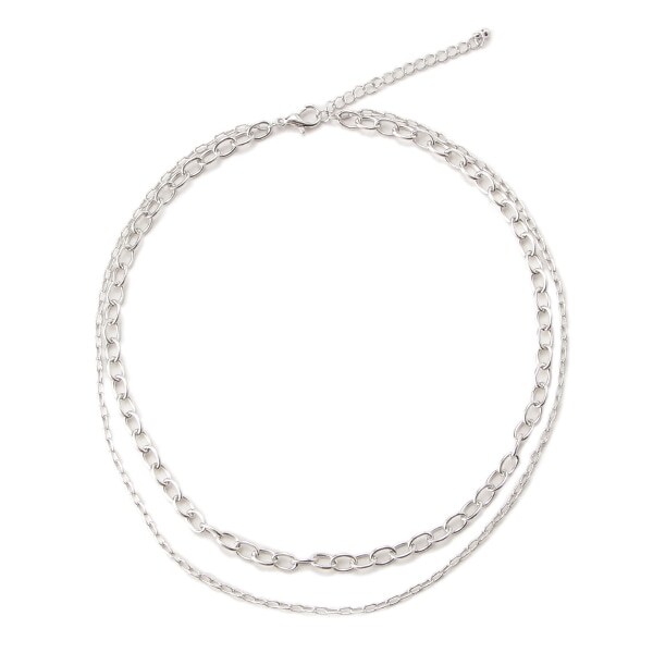 シルバー2連ネックレス