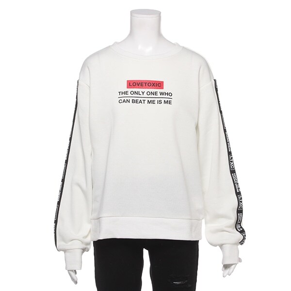 裏毛 サイドロゴテープトレーナー