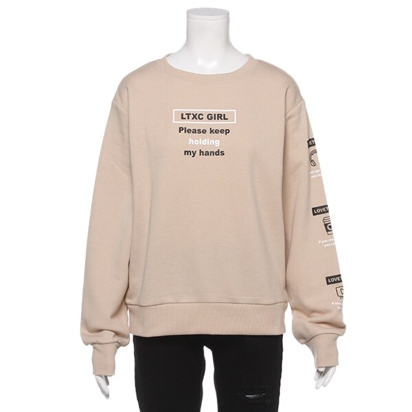 裏毛 アイコンプリントトレーナー