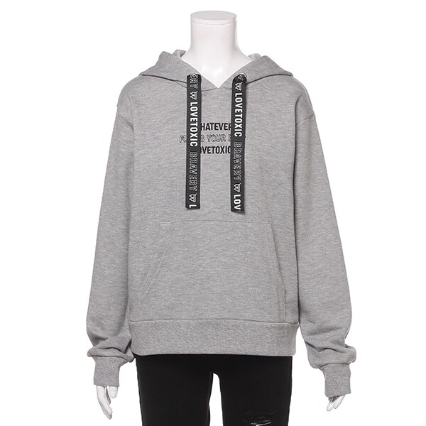 裏毛 テープロゴパーカー