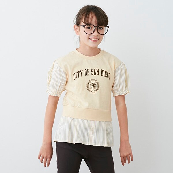 【リンク】カレッジロゴ切替えTシャツ(ジュニアサイズ)