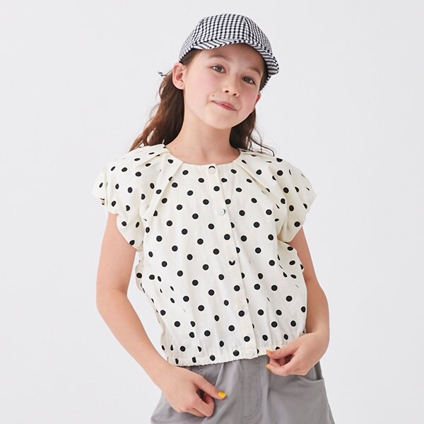 【リンク】ドットバルーンブラウス(ジュニアサイズ)