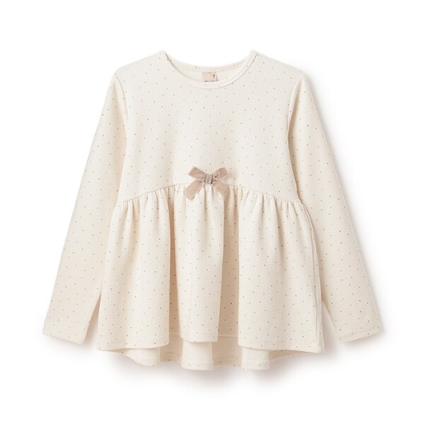 【スマイル/防汚】リボンカットチュニック(ジュニアサイズ)