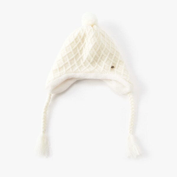 ポンポンニットキャップ