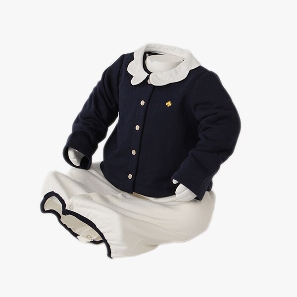 スカラップカラーカーディガン