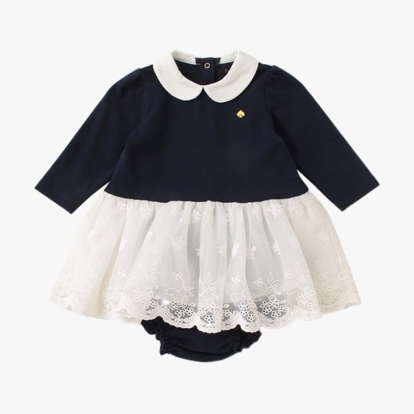 レースドッキングワンピース