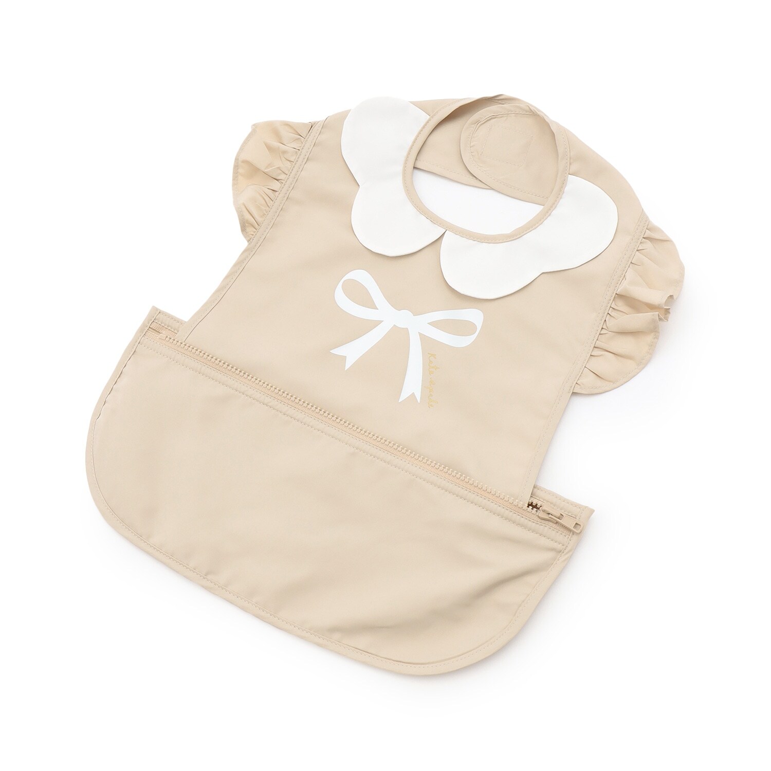 スカラップカラーポケッタブルお食事スタイ