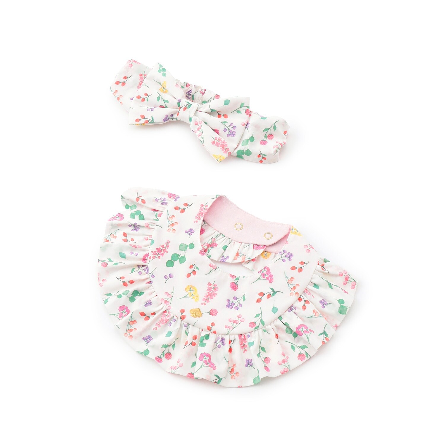 フルーツベアリングフローラルスタイ&ヘアバンドセット