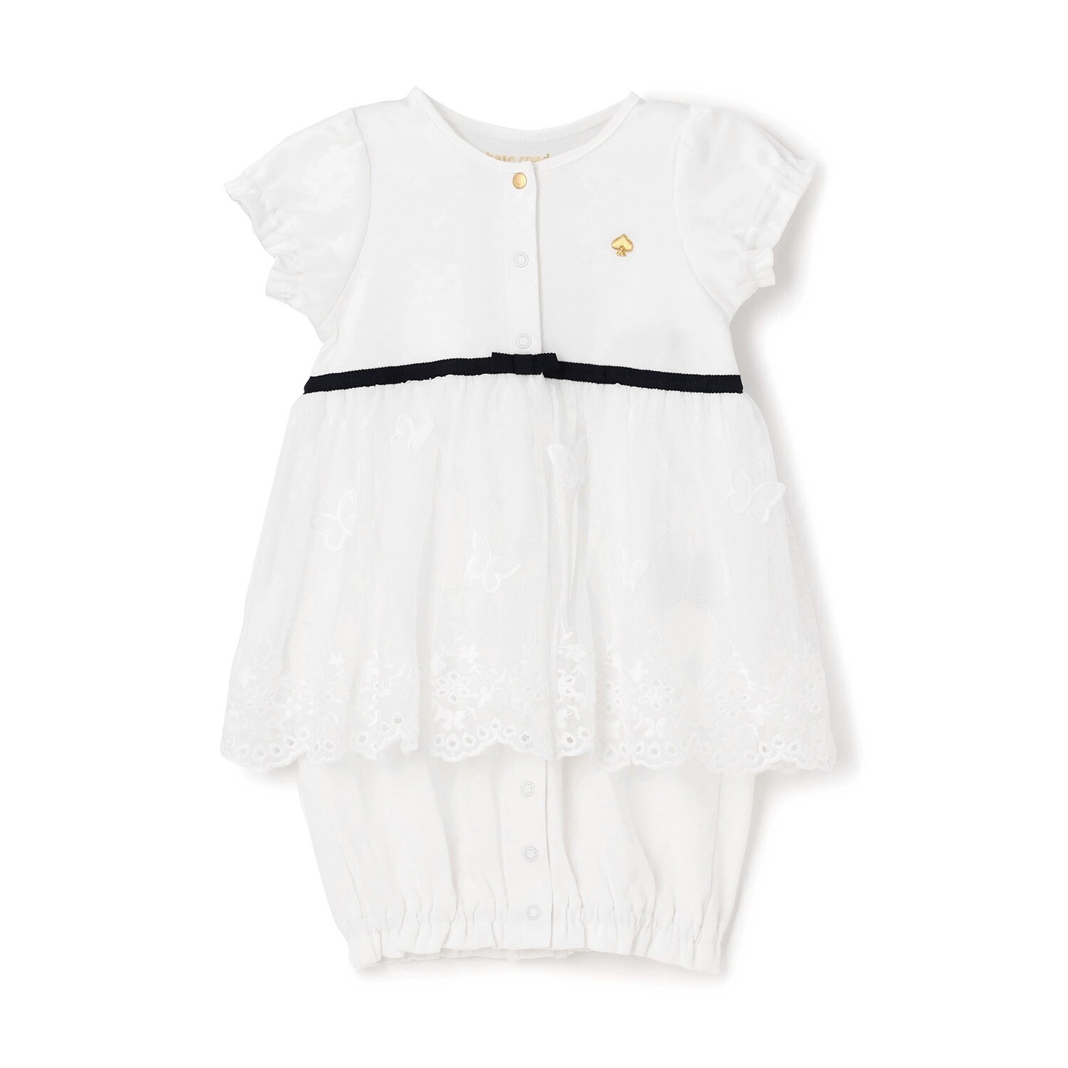 バタフライエンブロイダリーショート2wayオール