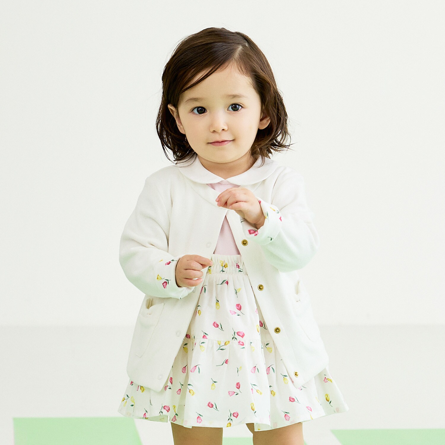 チューリップブルームズリバーシブルカーディガン