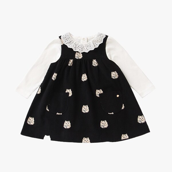 トップ＆キャットドットドレスセット