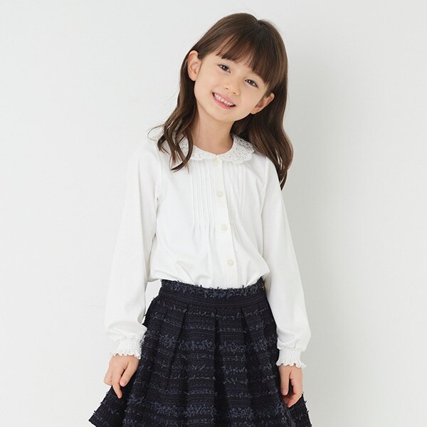 トドラー レースカラーブラウス