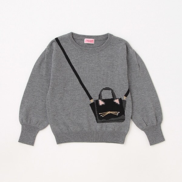 トドラー トロンプルイユキャットバッグセーター